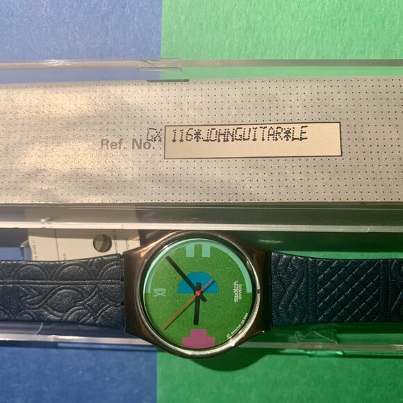 SWATCH Watch NEVER WORN/ORIGINAL CASE, Vintage 90's RARE "Johnny Guitar" Style - Picture 6 of 8
